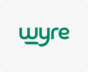 Wyre logo in green font on white background